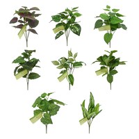 Floral Garden Artificial Greenery Bushes, Assorted Stems, 1-Count. — Dollar Tree