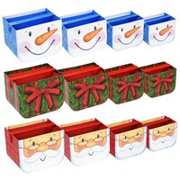 Christmas Paperboard Buckets with Ribbon Handles — Dollar Tree (SKU 258975)