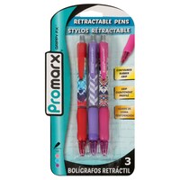 Promarx Grippy FX Fashion Retractable Ball Point Pens, 3-ct. Packs — Dollar Tree (SKU 220130)