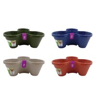 Floral Garden Medium Stackable Plastic 3-Section Planters, 2-Piece. Pack — Dollar Tree
