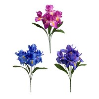 Floral Garden 5-Stem Artificial Iris Flower Bushes, 12 in. — Dollar Tree