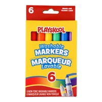 Playskool Washable Broad Line Markers, 6-Count. — Dollar Tree