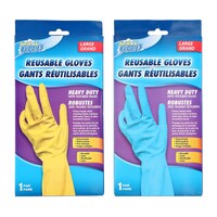 Scrub Buddies Long-Cuff Large Reusable Pink Latex Gloves — Dollar Tree
