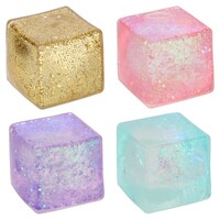 Glitter Gel Squash Cube, Assorted Colors — Dollar Tree