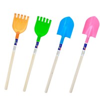Outdoor Fun Sand Shovel And Rake With Wooden Handle, Assorted Colors — Dollar Tree