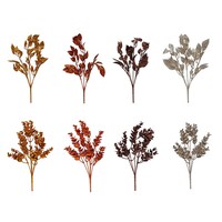 Floral Garden Artificial Glitter Leaves Bush, Assorted Colors And Styles, 1-Count. — Dollar Tree