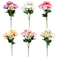 Floral Garden Artificial Peony Bush, Assorted Colors, 1-Count. — Dollar Tree
