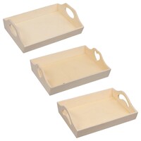 Crafter's Square Wood Trays with Handles, 7.625x5.875 in. — Dollar Tree