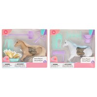 Just Pretending Horse Playset, Assorted Colors, 6-Piece And 7-Piece Packs. — Dollar Tree