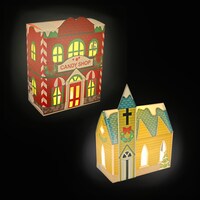 Christmas House Diy LED Paper Houses, 7.5x5.5x3 in. — Dollar Tree