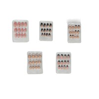 B Color French Modern Tip Press On Nails, Assorted Colors, 12-Piece Pack. — Dollar Tree