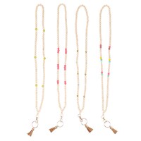 Stylish Wooden-Beaded Id Lanyards, Assorted Styles, 1-Count. — Dollar Tree