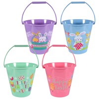 Plastic Printed Easter Pails, 7.25 in. — Dollar Tree