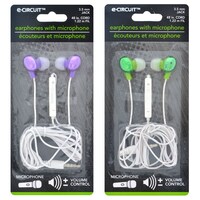 E-Circuit Metallic Earbuds with Built-In Microphone — Dollar Tree