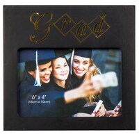 Black and Gold/Silver Foil Plastic Graduation Photo Frames, 6 x 4 in. — Dollar Tree (SKU 270828)