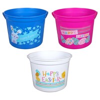 Printed Plastic Easter Buckets with Handles, 6.375x8.625 in. — Dollar Tree (SKU 262515)
