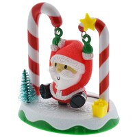Christmas House Plastic Solar-Powered Swinging Santas — Dollar Tree penny item