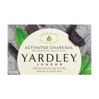 Yardley Activated Charcoal Moisturizing Bath Soap, 4.25 oz. Bars — Dollar Tree