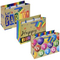 Voila Large Horizontal Birthday Gift Bags — Dollar Tree (SKU 256577)