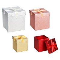 Gift Box With Bow Ribbon, Assorted Colors And Sizes, 1-Count. — Dollar Tree