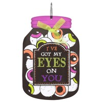Glittery Eyeball Jar Signs — Dollar Tree (SKU 256951)