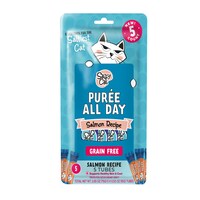Salty Cat Purée All Day Salmon Recipe Treat, 5-Piece Pack. — Dollar Tree