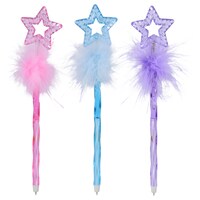 Star Shaped Pens with Faux Fur, 3.125x9 in. — Dollar Tree