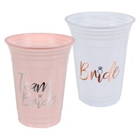 Team Bride Plastic Tumblers, 4-ct. Packs — Dollar Tree penny item