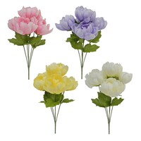 Floral Garden Artificial Peony Bush, Assorted Colors — Dollar Tree
