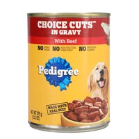 Pedigree choice Cuts Beef Flavored Dog Food, 1-Count. — Dollar Tree