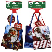 Christmas House Small Santa Gift Bags, 3-Count. Packs — Dollar Tree