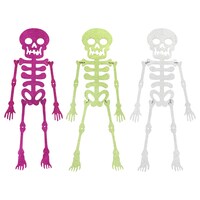 Seasonal Collection Halloween Glitter Skeleton Decor, Assorted Colors — Dollar Tree
