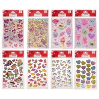 Die-Cut Holographic Valentine Stickers — Dollar Tree