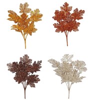 Floral Garden Assorted Glitter Maple Bush, 1 Count. — Dollar Tree