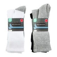 Collections By Juncture Men's 6-12 Size Crew Socks, Assorted Colors, 5-Piece Pack. — Dollar Tree