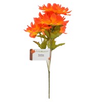 Floral Garden 5-Stem Orange Dahlia Flowers, 13 in. — Dollar Tree