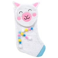 Christmas House Llama Llama Pom Pom Stockings, 17.75x9.5 in. — Dollar Tree penny item