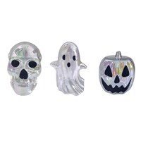 Seasonal Collection Halloween-themed Mini Iridescent Silver Dazzle Decor, Assorted Designs. — Dollar Tree