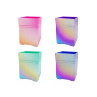 Jot Iriidescent Plastic Pen Holders, 3x3x4.5 in. — Dollar Tree