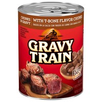 Gravy Train Dog Chunks in Gravy With T-Bone Flavor Chunks Can, 1-Count. — Dollar Tree