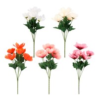 Floral Garden 6-Stem Faux Cosmos Bushes, 16x7-in. — Dollar Tree