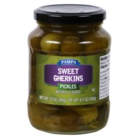 Pampa Sweet Gherkins Pickles, 12 oz. Jars — Dollar Tree (SKU 205683)