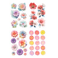 Crafter's Square Handmade Floral Embellishment Stickers — Dollar Tree
