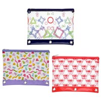 Pencil Case With 3 Holes, Assorted Colors, 1-Count. — Dollar Tree