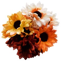 Floral Garden 5-Stem Faux Velvet Sunflower Bushes, 12 in. — Dollar Tree