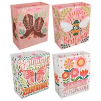 Pink Birthday-themed Gift Bag, Assorted Designs — Dollar Tree