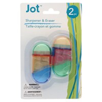 Bulk 2 In 1 Pencil Sharpeners Erasers 2 Ct Packs Dollar Tree