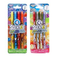 Scentos Scented Glitter Gel Pens, Assorted Colors, 4-Piece Pack. — Dollar Tree