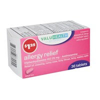 Valuhealth Allergy Relief, 36-Count. Packs — Dollar Tree