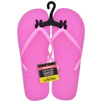 Ladies' Pink Solid-Color Rubber Flip-Flops — Dollar Tree (SKU 237514)